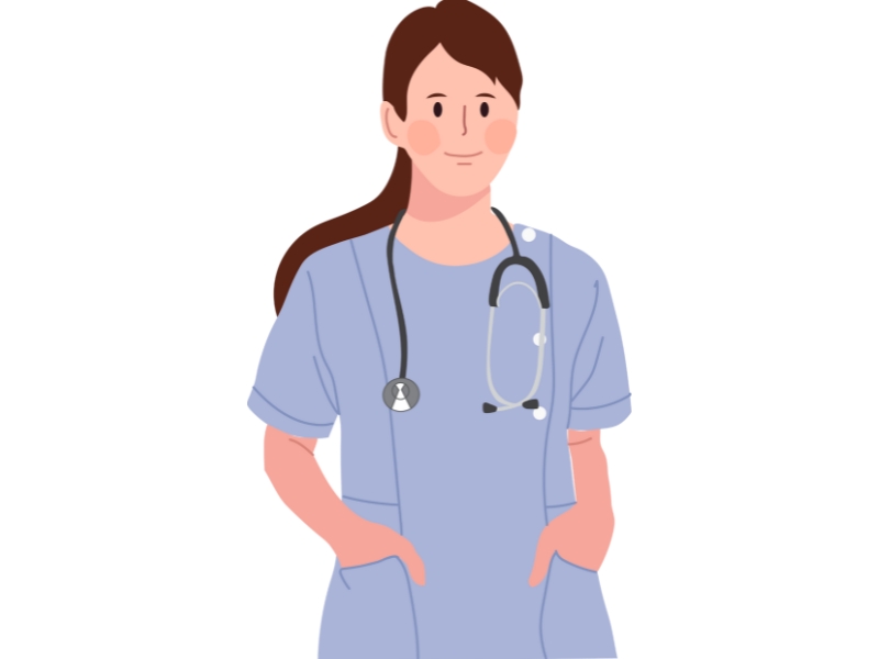 Design ohne Titel a woman wearing a stethoscope around her neck